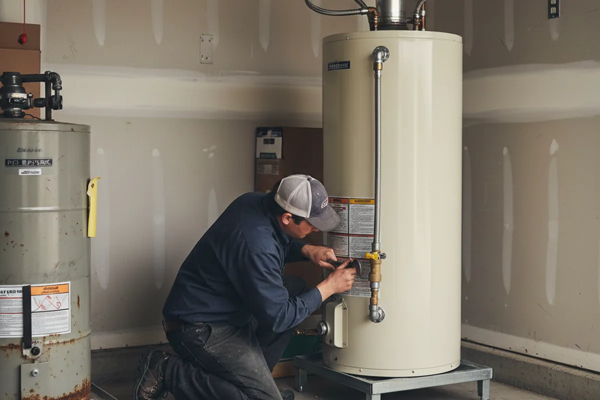 Water heater and shutoff valve replacement in Fort Plain